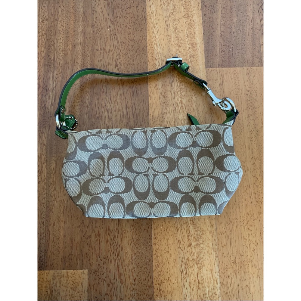 Authentic Coach Mini Bag with Green Detail